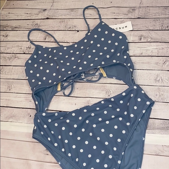 💧 LA Hearts Cabo Zip Keyhole One Piece Swimsuit - Picture 2 of 6